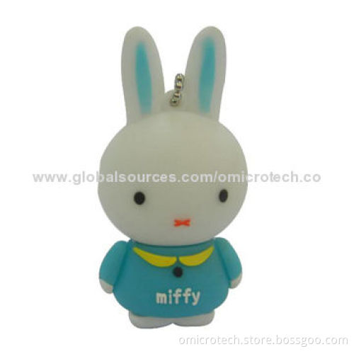 8GB Cartoon Rabbit USB Flash Drive with High-speed, No External Power Required